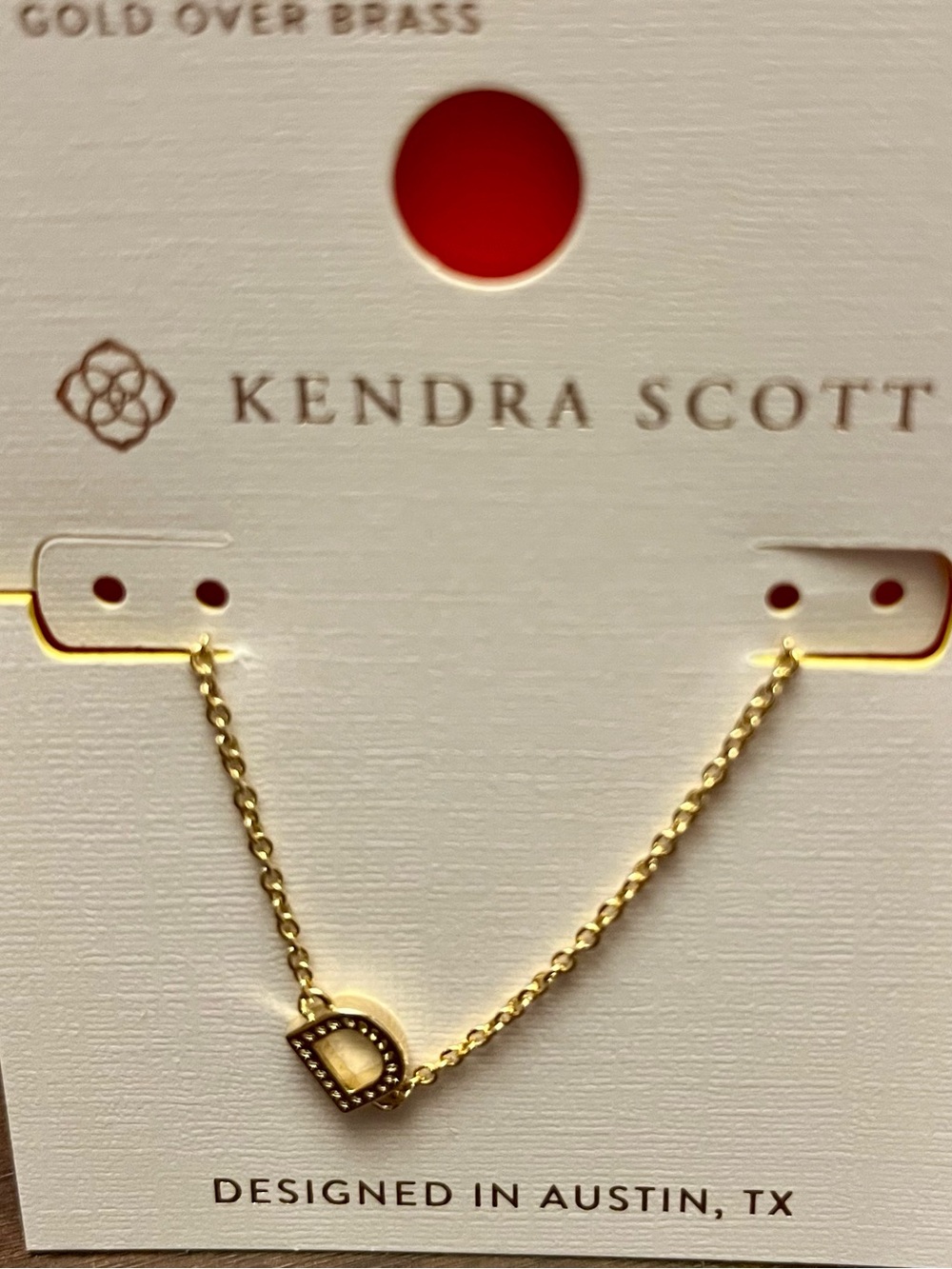 Kendra Scott Gold D Initial Necklace